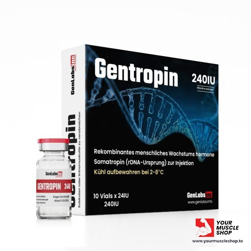 GENTROPIN (SOMATROPIN) 240IU HGH KIT WITH BACTERIOSTATIC WATER – GENLABS