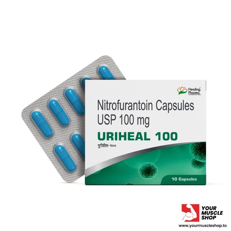 URIHEAL 100MG ( NITROFURANTOIN ) [ 1 X 10 CAPSULES STRIP ] – HEALING PHARMA