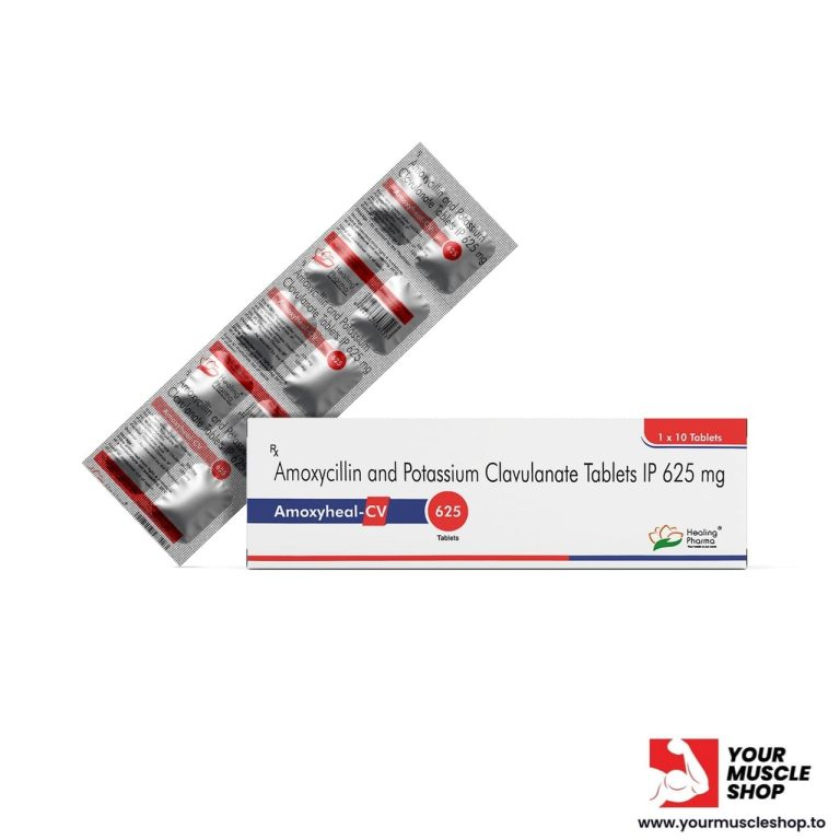 AMOXYHEAL CV 625 ( AMOXYCILLIN 500MG + CLAVULANIC ACID 125MG) [1 X 10 TABLETS STRIP ] – HEALING PHARMA