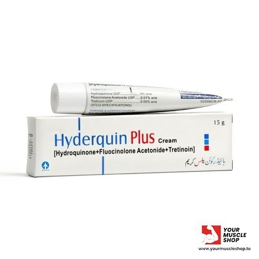 HYDERQUIN PLUS CREAM ( HYDROQUINONE USP + FLUOCINOLONE ACETONDIE USP + TRETINOIN USP ) 1 TUBE / 15GRAMS – ATCO LABS