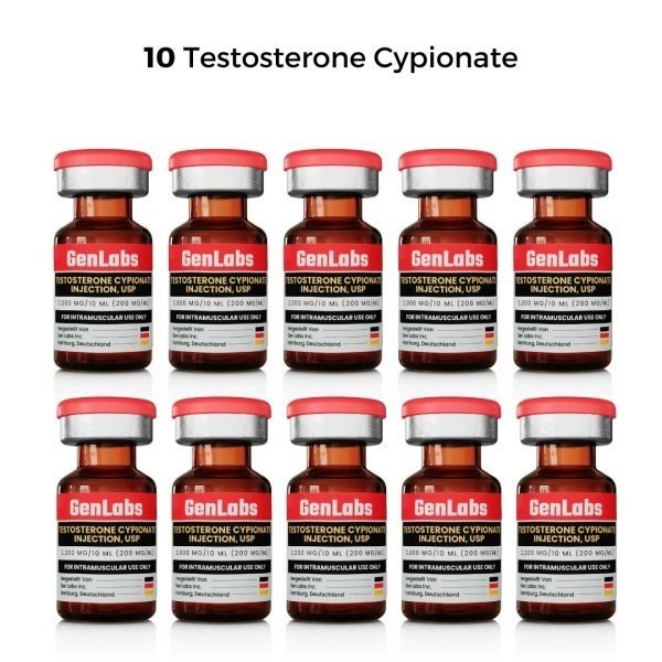 10 – TESTOSTERONE CYPIONATE 200MG / PER ML – GENLABS